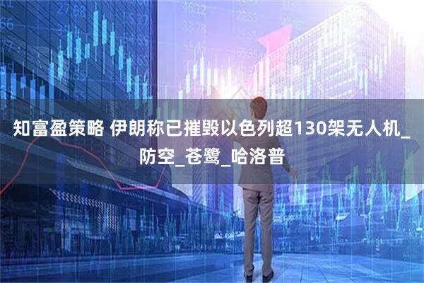 知富盈策略 伊朗称已摧毁以色列超130架无人机_防空_苍鹭_哈洛普